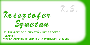 krisztofer szmetan business card